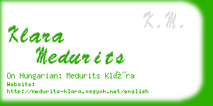 klara medurits business card